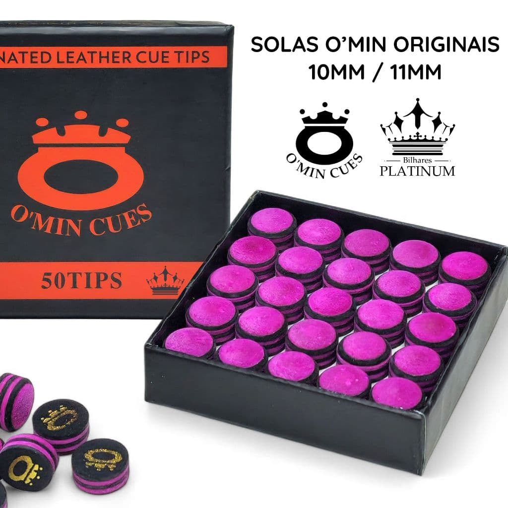 Sola O'min Macia de Couro 11mm Profissional P/ Taco Sinuca Bilhar
