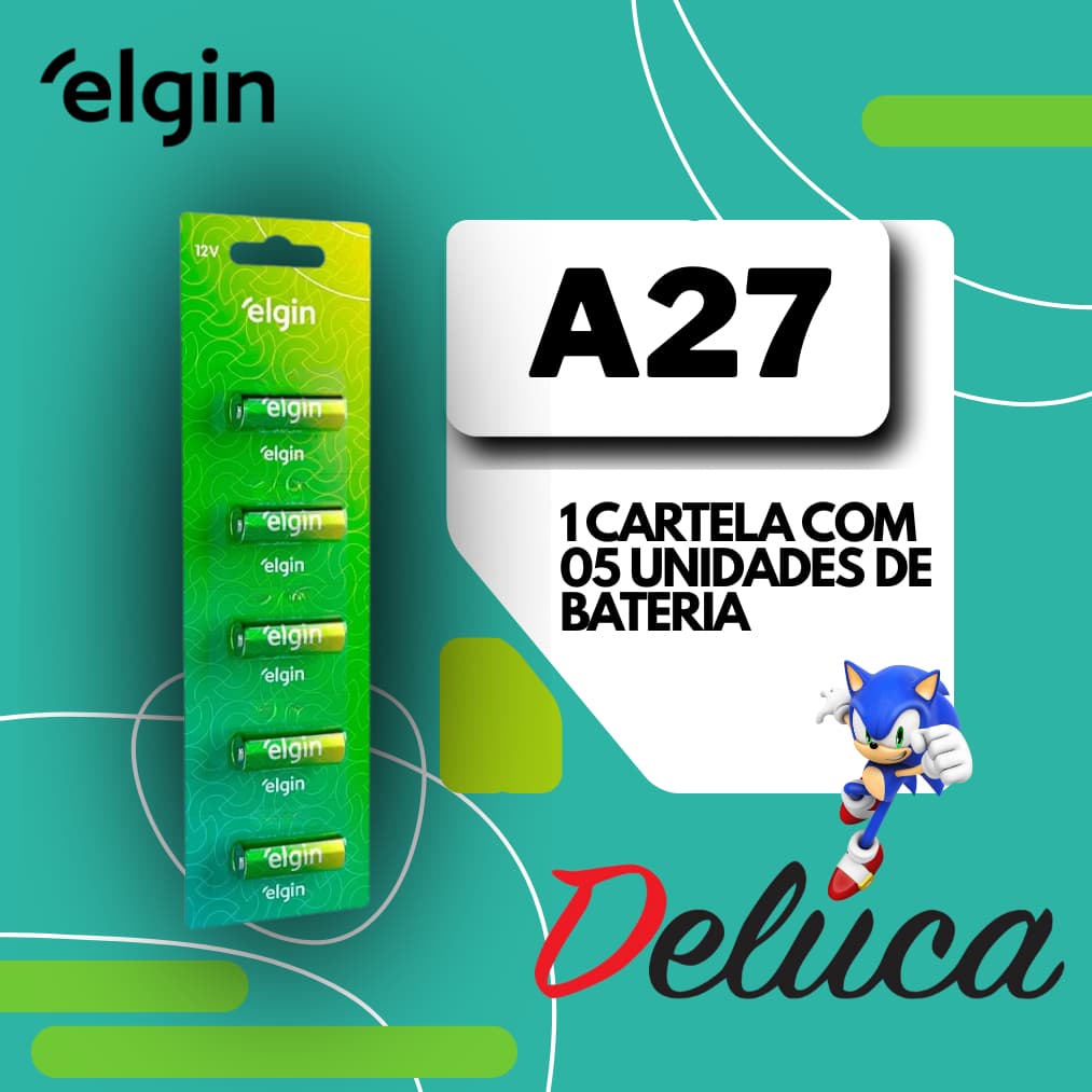 Elgin A27 12V Elgin 01 Cartela com 05 Unidades