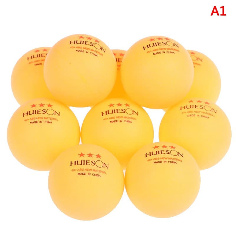 Kit Bolinhas de Ping Pong Huieson Profissional 3 Estrelas 40+, Novo Material: ABS, Alto Impacto