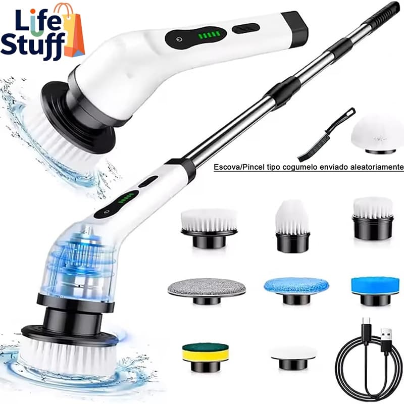 Esfregão Elétrico 9 Em 1 ou 5 em 1 Sem fio Escova De Limpeza Pesada Multiuso Recarregável Giratória