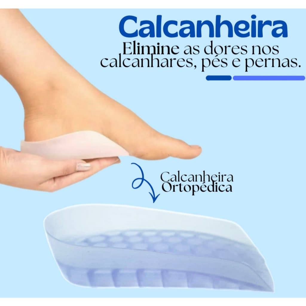 Calcanheira de Silicone Para Esporão e Facite Palmilha Original Confortável