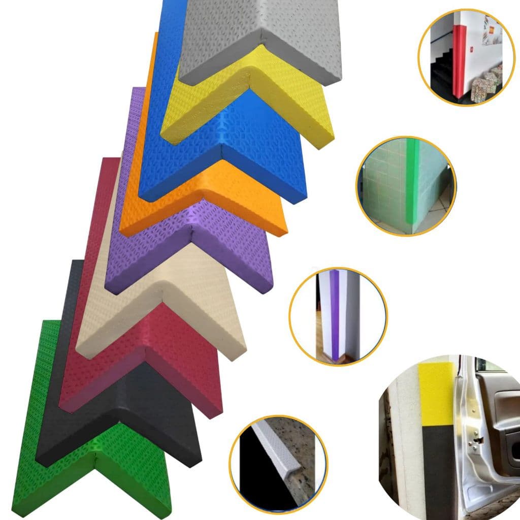 Protetor De Coluna Estacionamento E Garagem Cantoneira Durável Em EVA Colorido