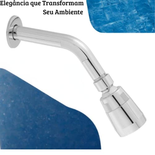 Ducha Fria Chuveiro Articulado Abs Chuveirinho Piscina Cromado Luxo