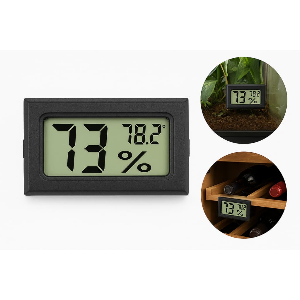 Higrômetro Digital com Termômetro Monitoramento Preciso de Umidade & Temperatura