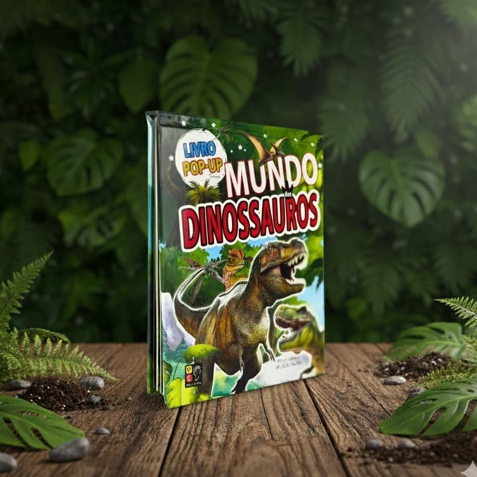 Livro Pop Up / em 3D / Mundo dos Dinossauros