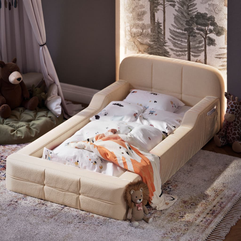 Cama Infantil Montessoriana Proteção Lateral De Espuma D26 Conforto e Segurança Com Colchão 150X70