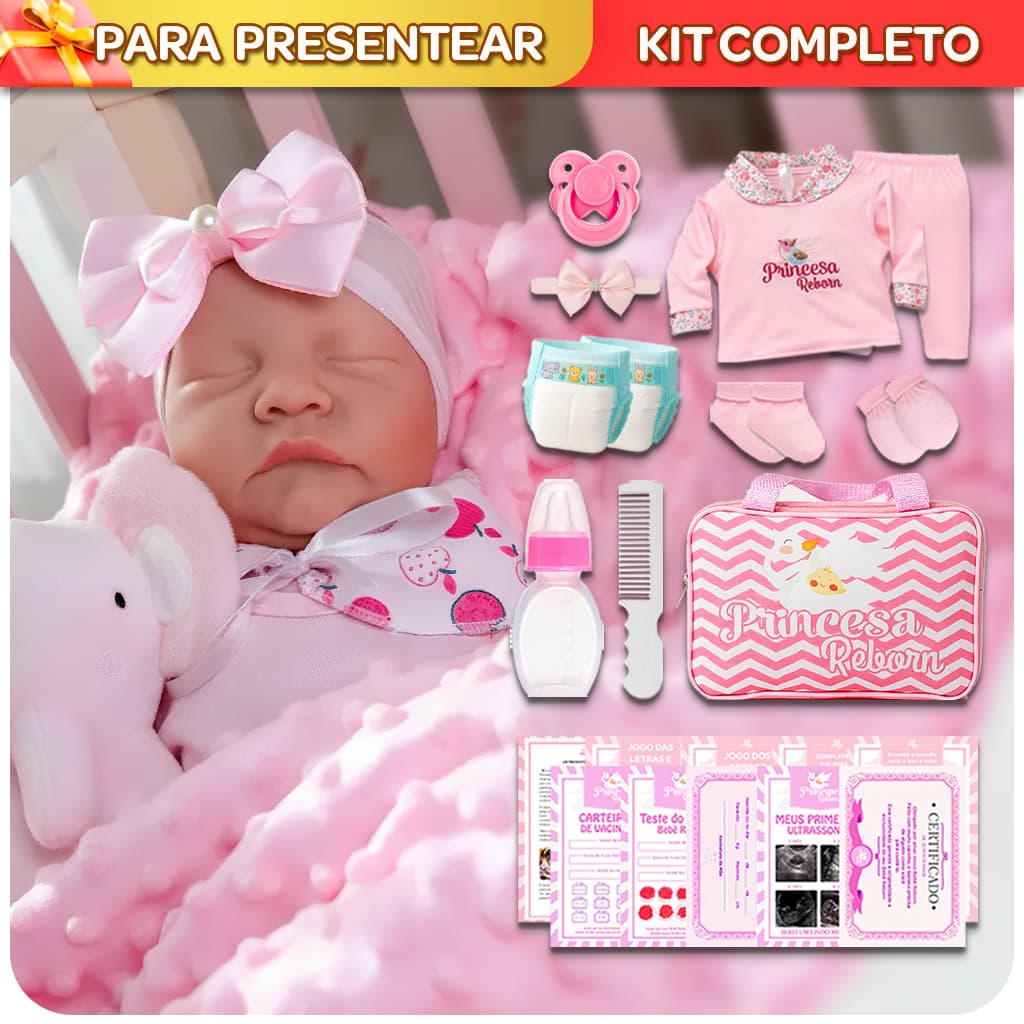 Bebe Reborn Realista Menina 100% Silicone Completa Promoção