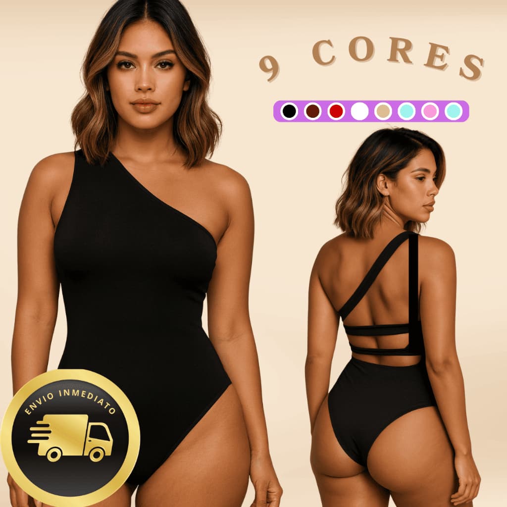 Body Assimétrico com Alças Cruzadas duplas – Elegância Moderna & Caimento Perfeito