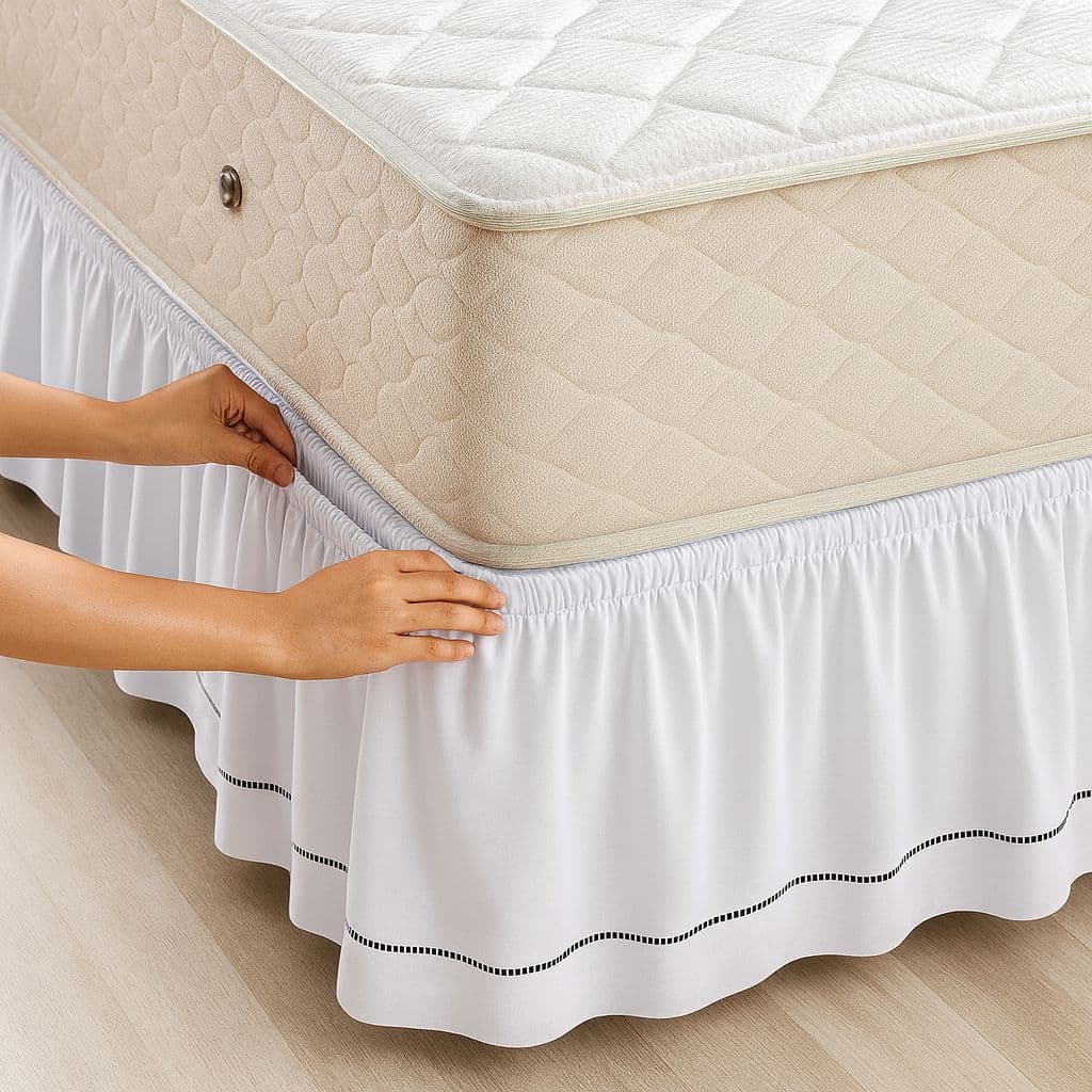 Saia Box Micropercal 400 Fios Ponto Palito – Acabamento Premium e Toque Ultra Macio