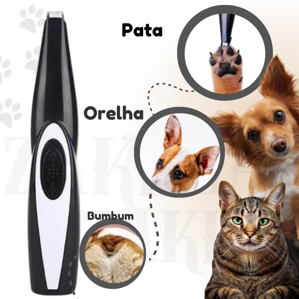 Máquina de Tosa para Pata Olhos Orelha Pet Cão Gato Profissional Aparador De Pelos Cortador