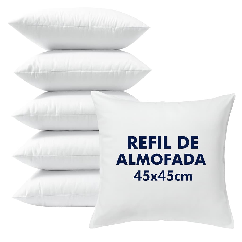 Kit Almofadas CHEIAS Refil 45x45 enchimento ANTIALÉRGICO macio