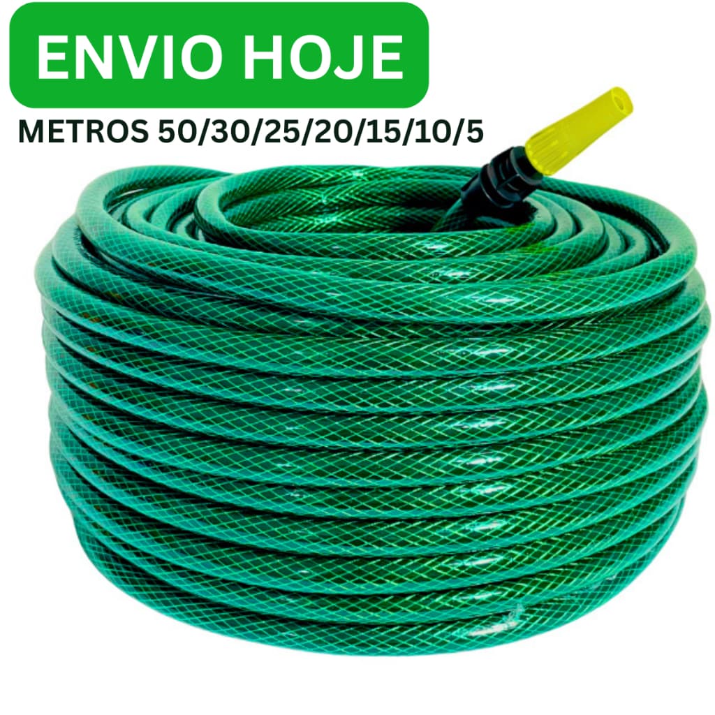 Mangueira De Jardim Trançada Reforçada Metros Completa Limpeza Quintal