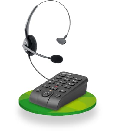 Telefone Headset Telemarketing  Fixo HSB 50 Intelbras com discador