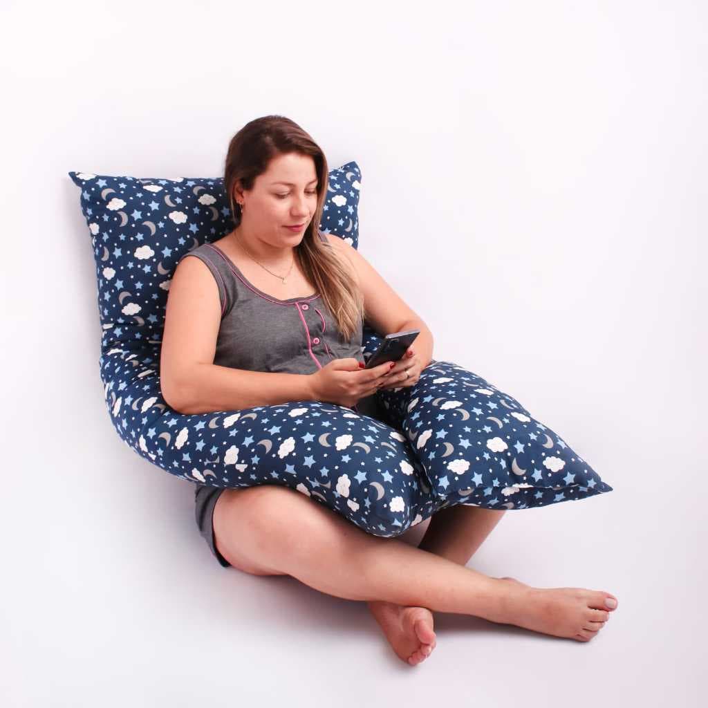Travesseiro Gestante de Corpo Grávida Almofada de Amamentação