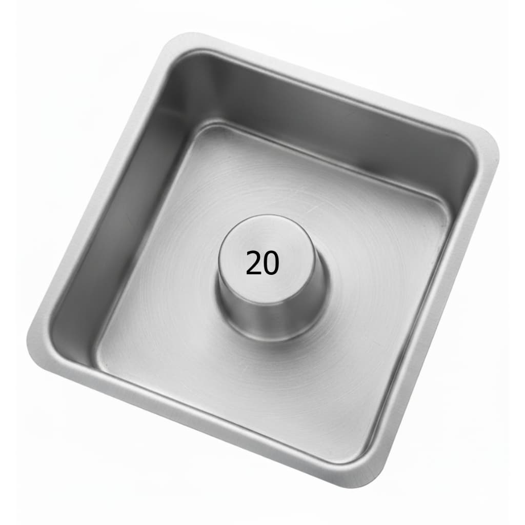 Forma Quadrada Com Furo Pudim 20x7 cm Bolo Torta Suiça Alumínio