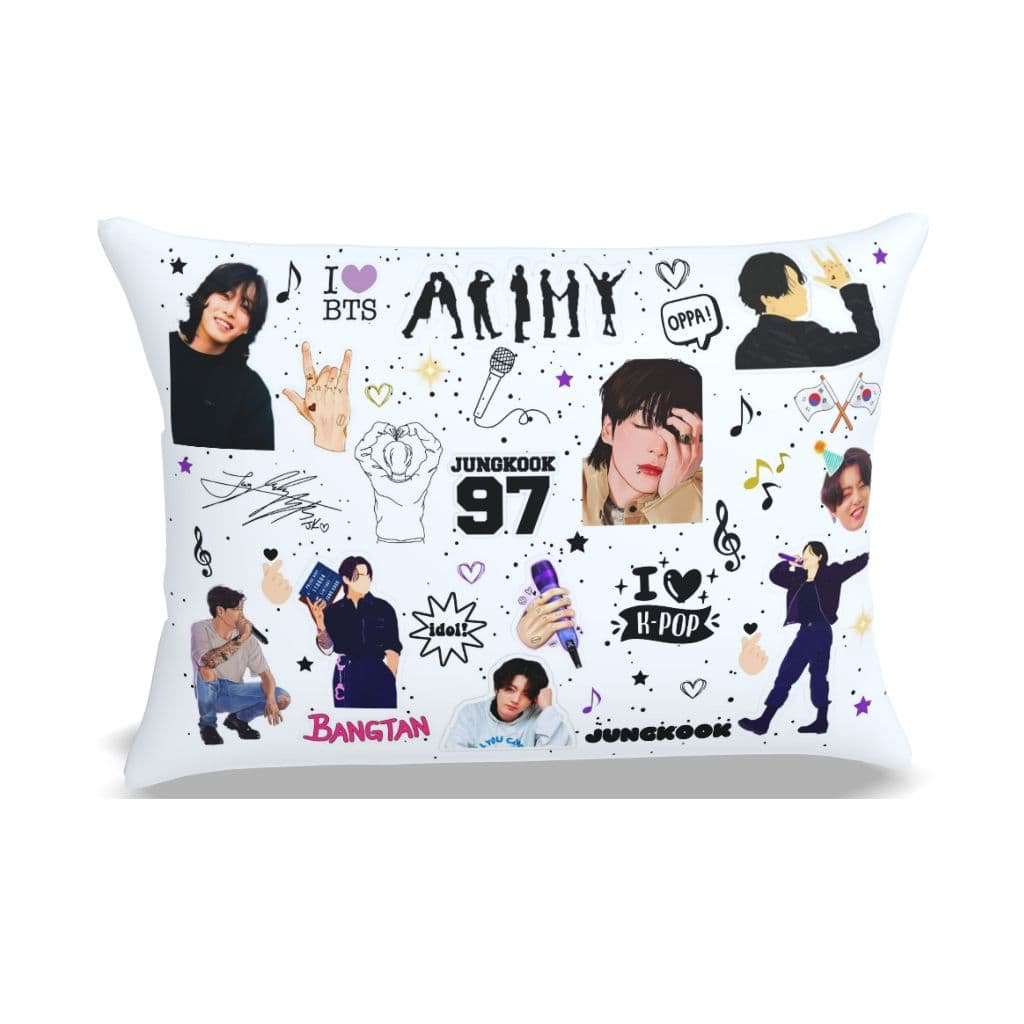 Almofada Personalizada Idols Coreanos Bandas Coreana BTS Stray kids Black Pink Armys 20X30