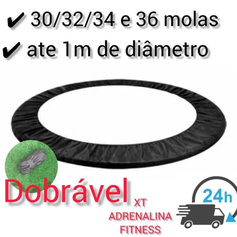 Capa para Jump Cama Elástica Saia de Proteção 30/32/34/36 Molas XT ADRENALINA FITNESS