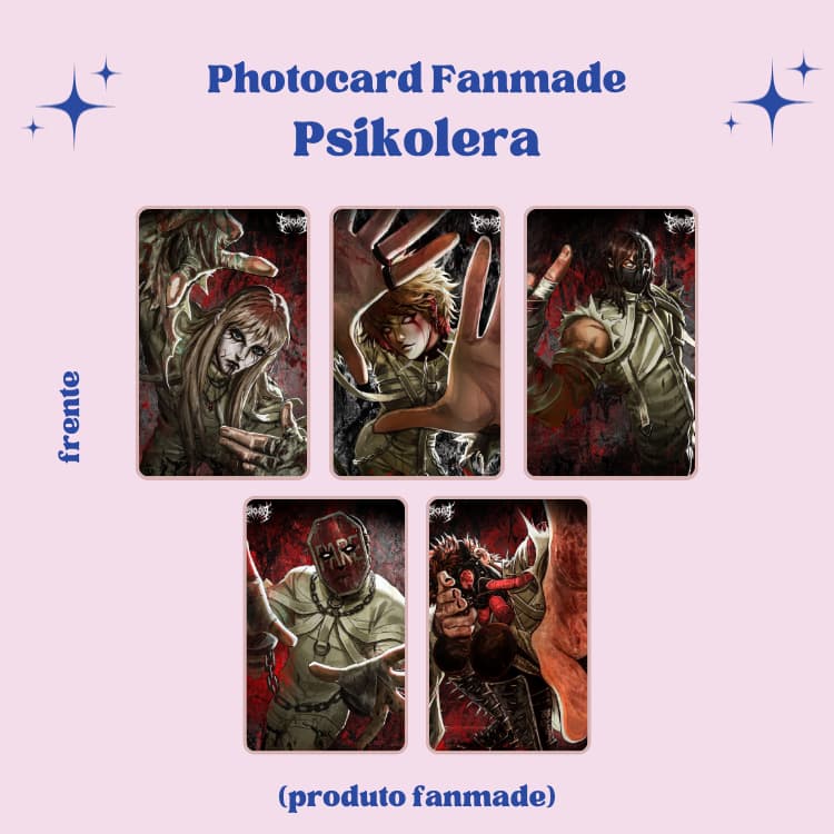 Kit 5 Photocards Psikolera Fanmade (Leia a descrição)