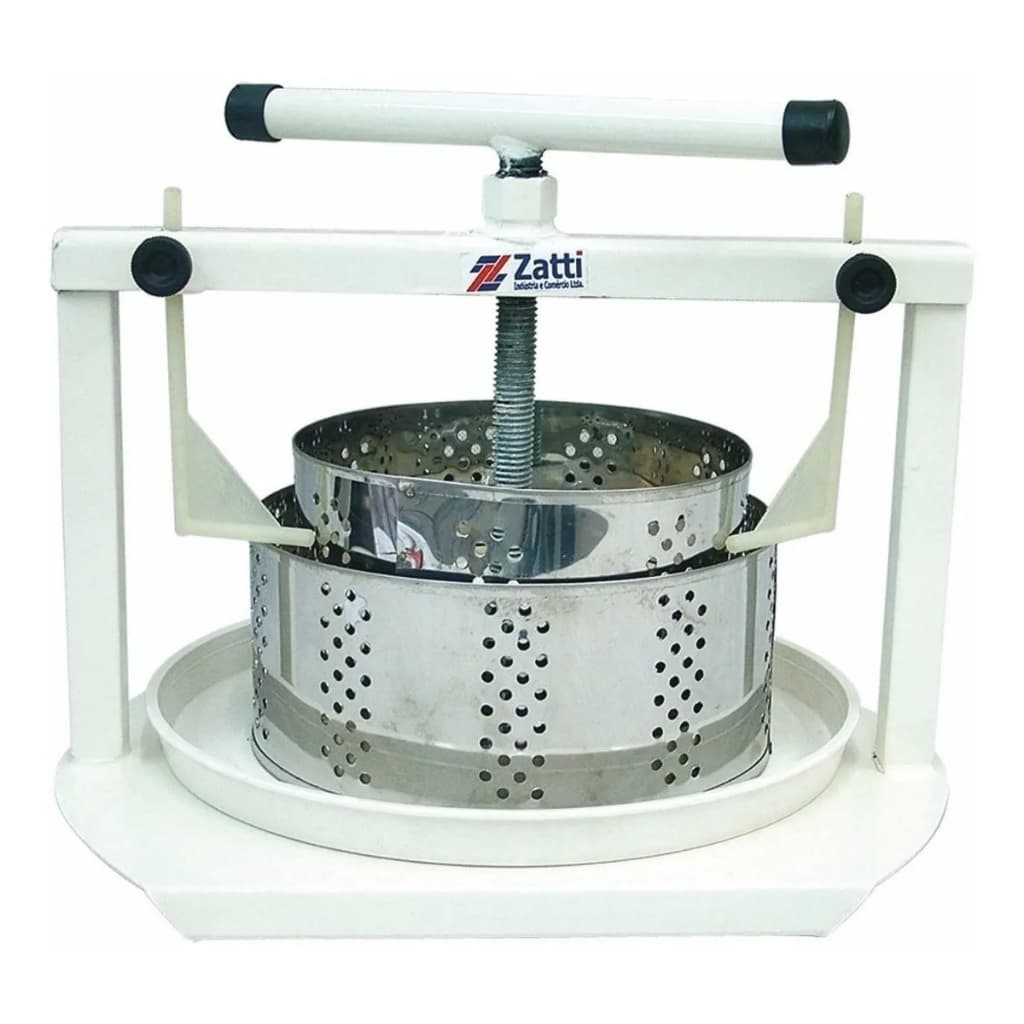 Maquina Prensa Para Queijos Zatti 2 Formas Inox Redondas 500g E 1kg