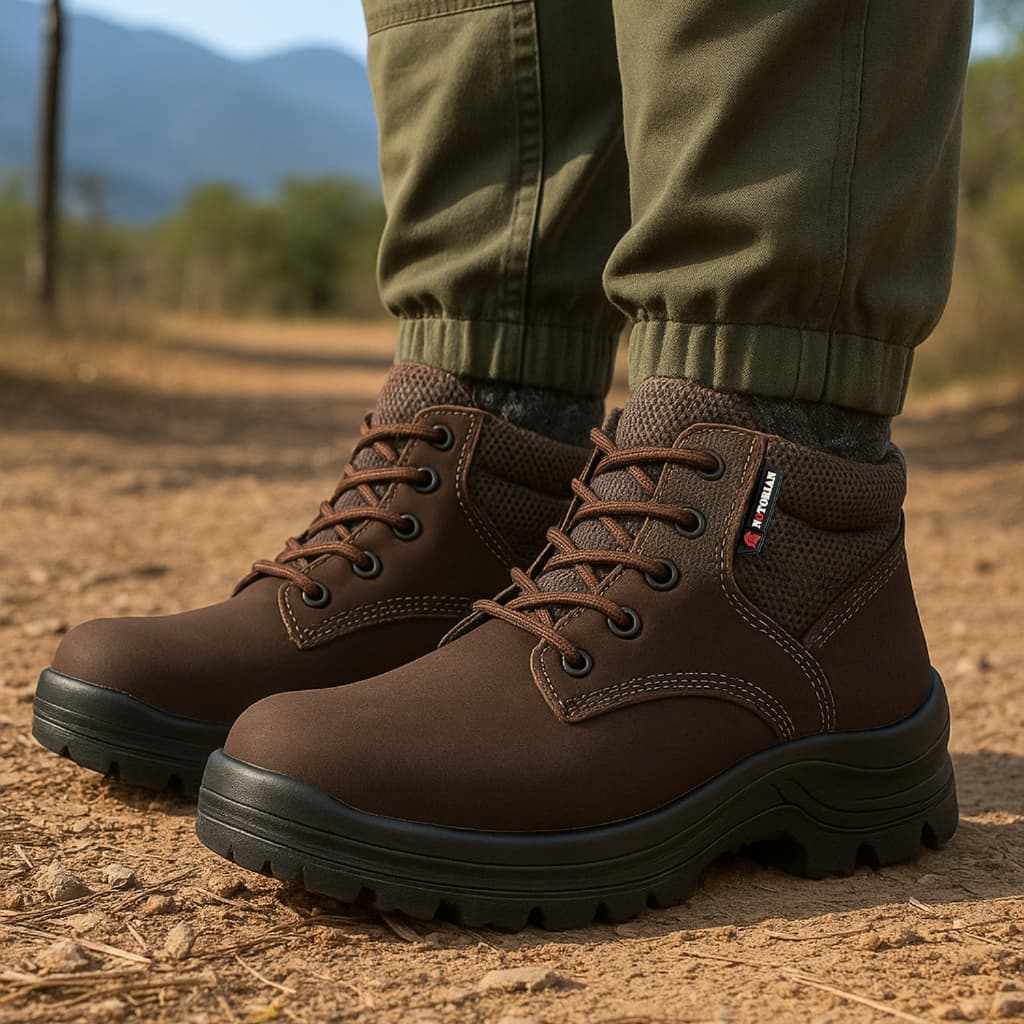 Bota Tenis Masculino Coturno Adventure Cano Médio Cadarço Botina para Trabalhar Palmilha Conforto Gel