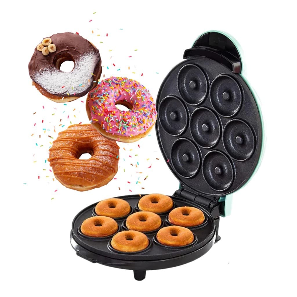 Máquina de Fazer 7 Donuts Rosquinhas mini Confeitaria Culinária / Voltagem 110/220 volts 7 Furos