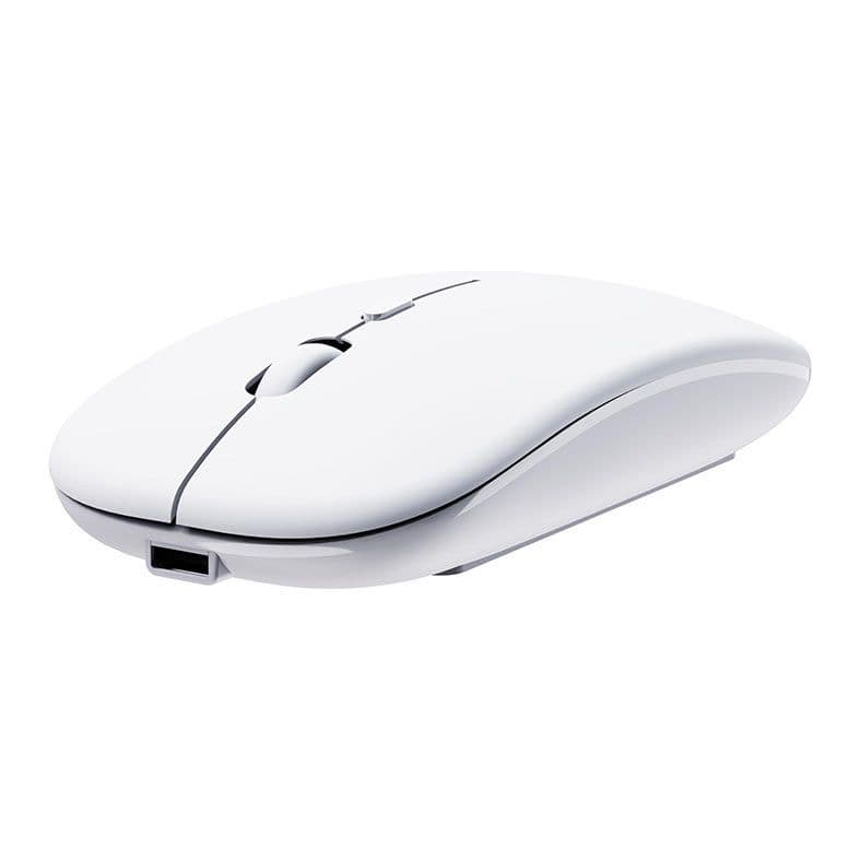 Mouse Slim Bluetooth 5.0 para Mac Book Ipad iPod iPhone Notebook Pc Branco