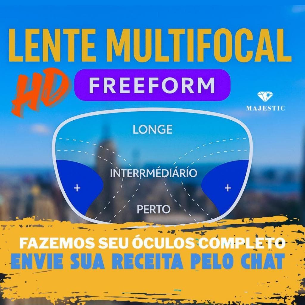 Par de Lentes Multifocal HD Freeform Digital Grau Óculos Presbiopia Miopia Astigmatism Vista Cansada
