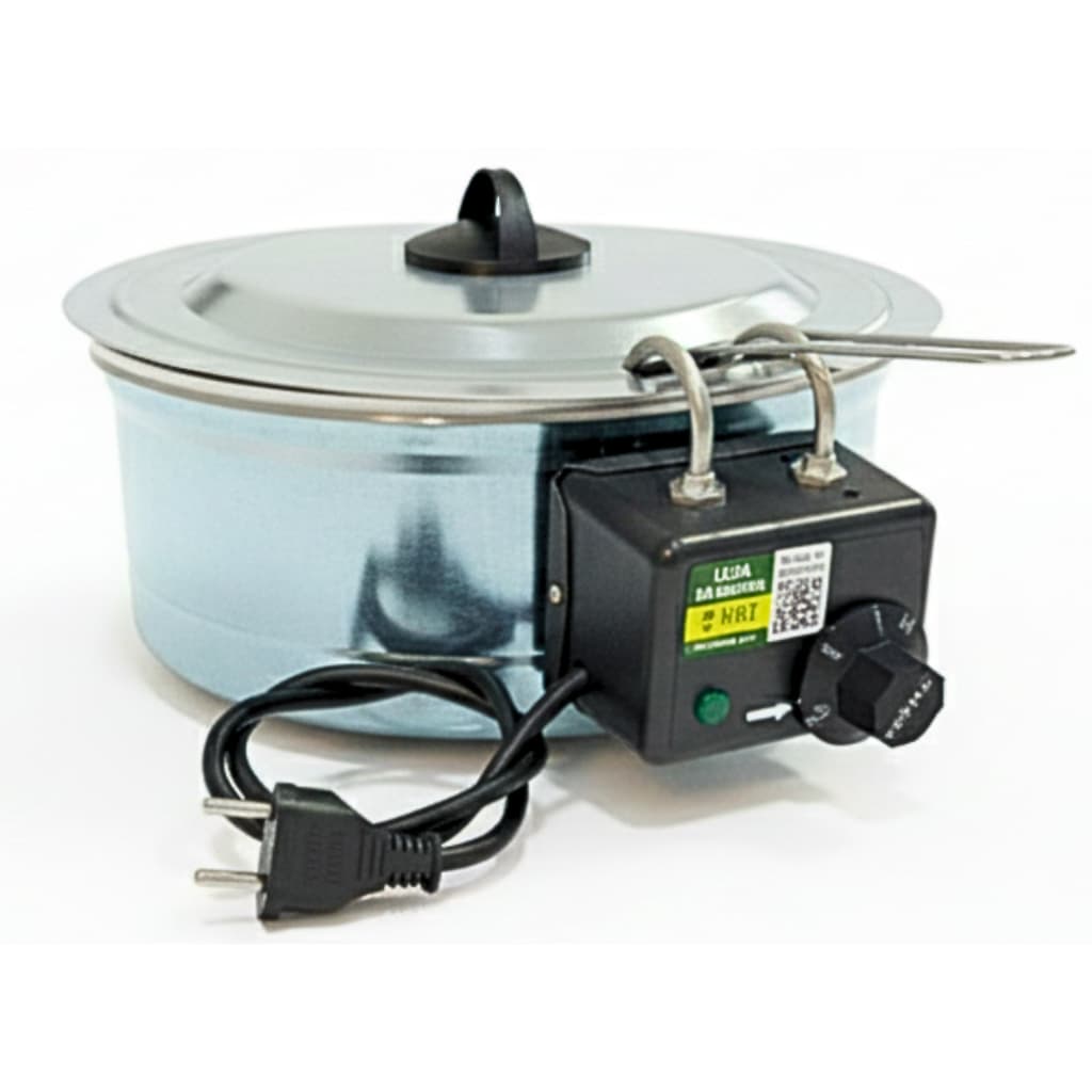 Fritadeira Elétrica Industrial Residencial 5L com Tampa Tacho Redondo Batata Coxinha Frango Pastel Loja Nacional