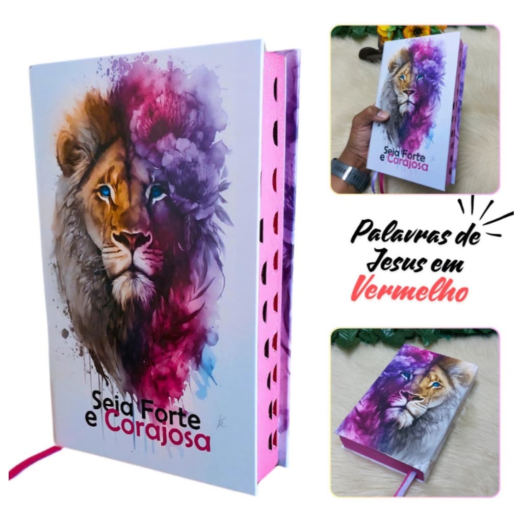 Bíblia Sagrada Feminina Evangélica Letra Média Mulher Harpa Luxo Revista Corrigida