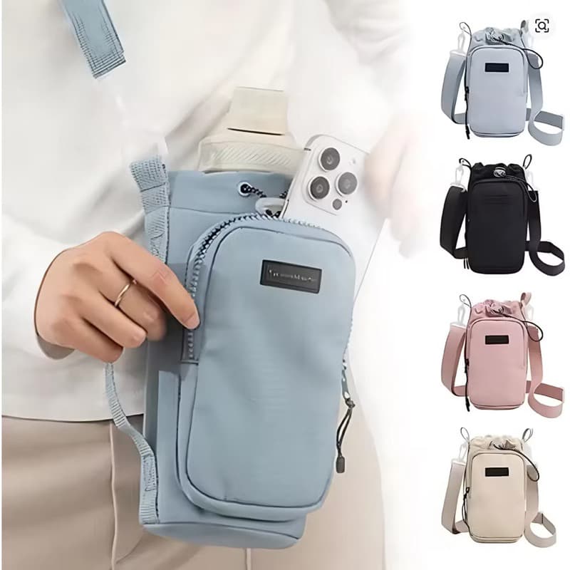 Bolsa Transversal Ar Livre Para Garrafa de Água Ideal Para Aventuras