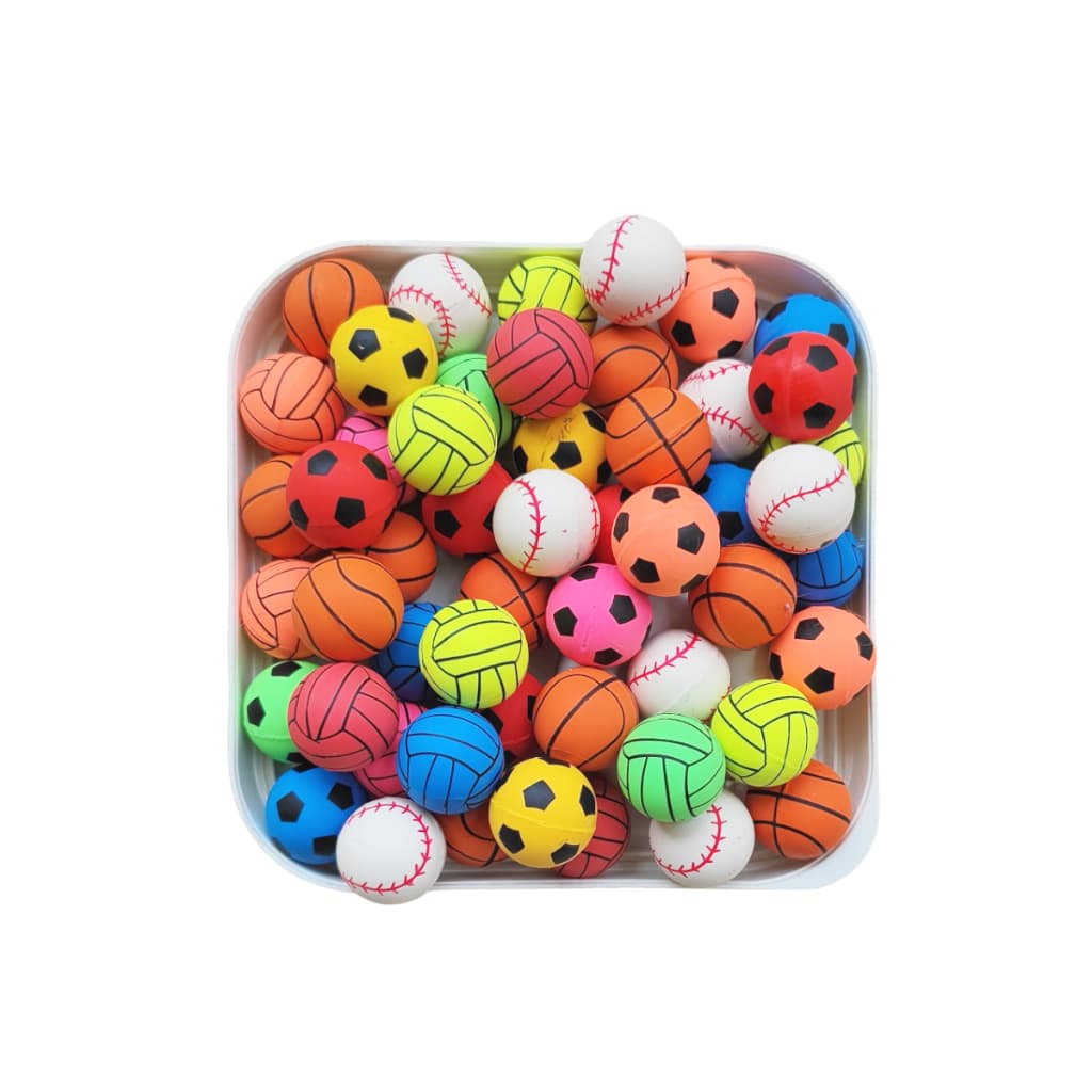 Bolinha Pula Pula 27mm Sports Vending Machine - Futebol, Basquete, Volei