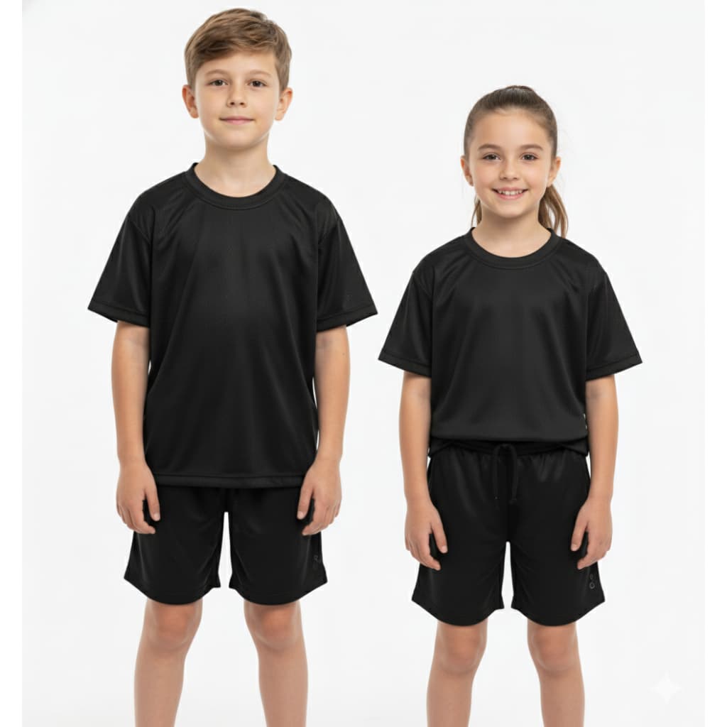 Kit Conjunto Infantil Futebol Dry Fit Camiseta e Short Roupa Esportiva Leve Confortável Treino Jogo