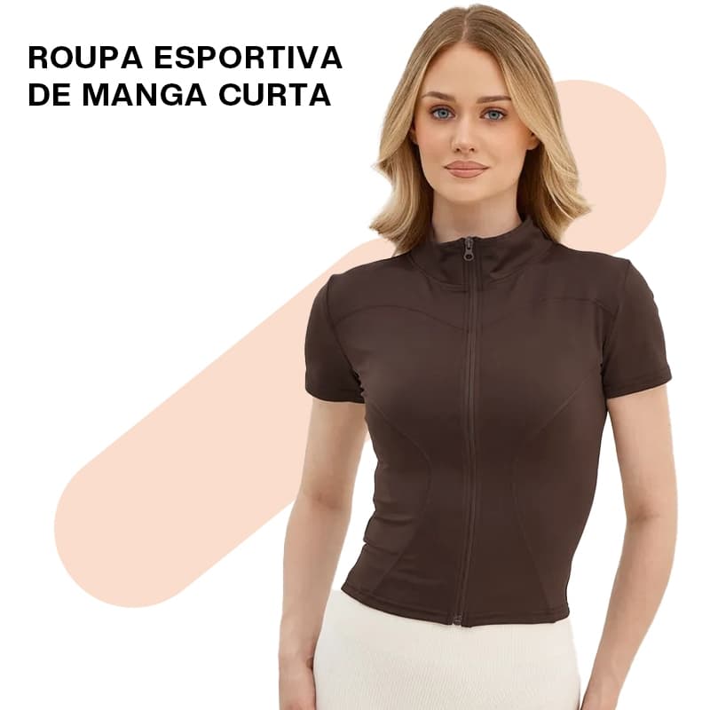 Liouty Jaqueta feminina de manga curta  leve  respirável com proteção UV  ideal para uso na academia (WT04)