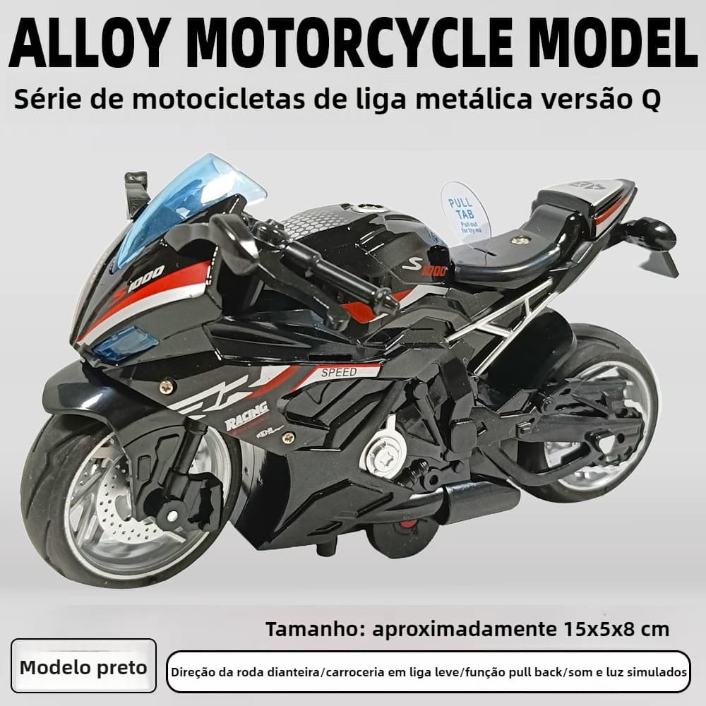 1:12 Modelo de Coleção para Exposição – Motocicleta BMW S 1000 RR de Liga de Alumínio