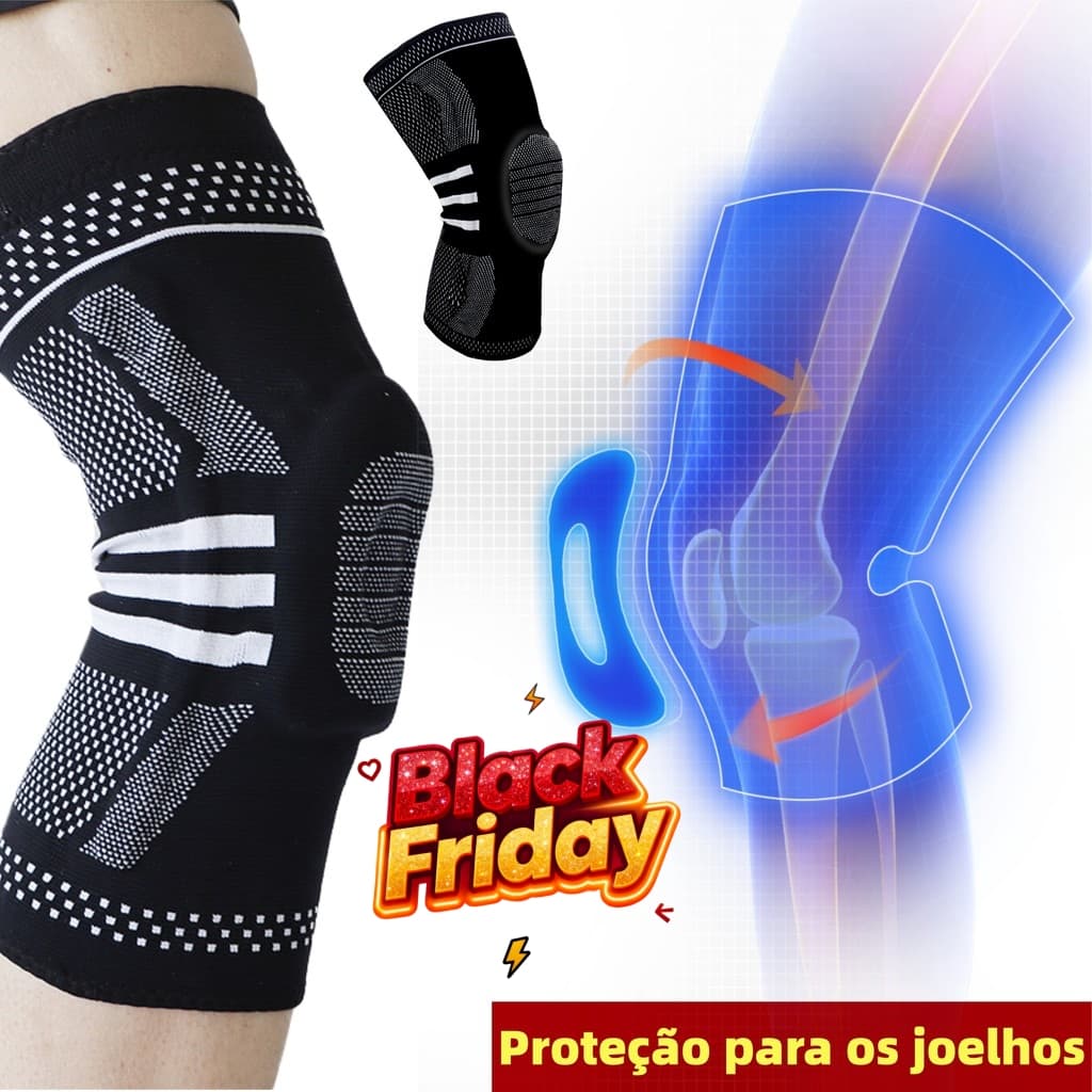 Joelheira Ortopédica 3D – Compressão Flexível | Alívio de Dor no Joelho para Treino Esportivo