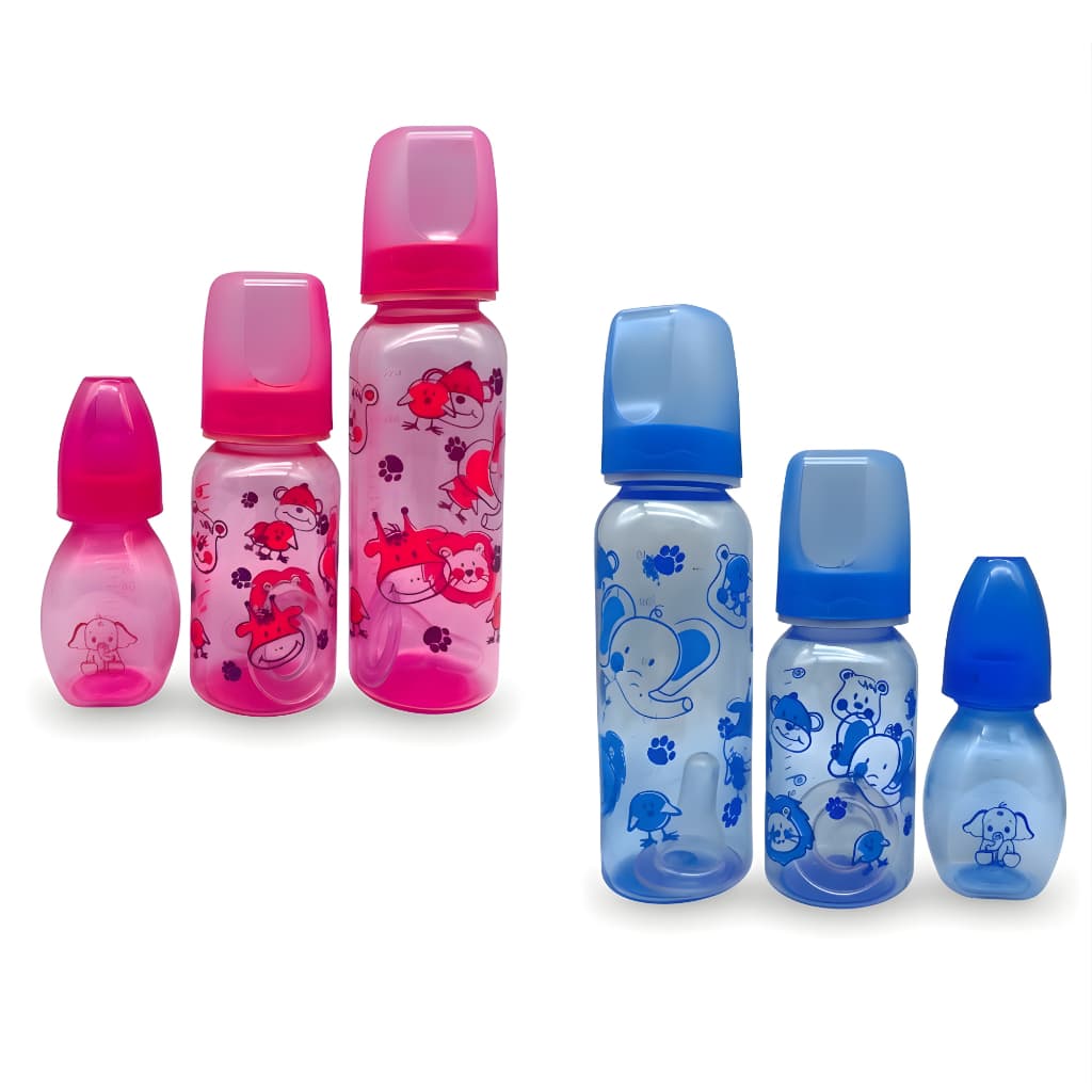 Kit Mamadeira Bico de Cristal Anplas c/ 03 unidades - 60mL - 140mL - 240mL Bebê Criança