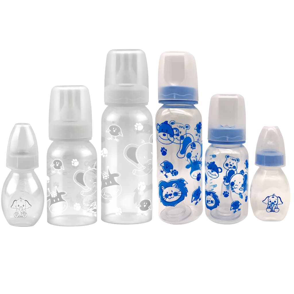 Kit Mamadeiras 3 Unidades 60/140/240 mL Bebês Recém-Nascidos