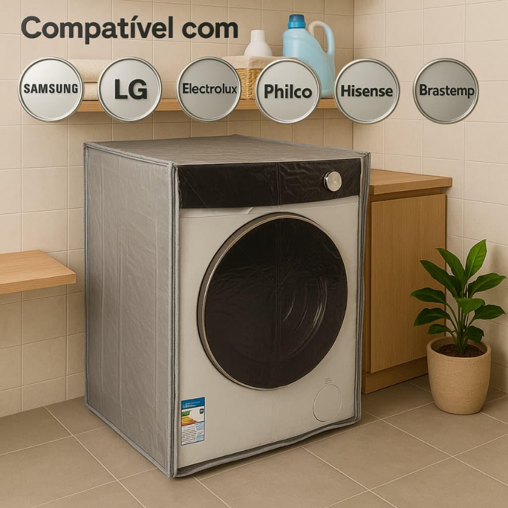 Capa Lavadora Frontal Lava E Seca Maquina de Lavar 9kg 10kg 11kg 13kg 14kg 17kg 18kg