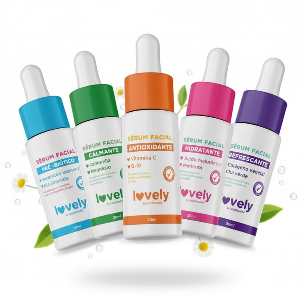 Kit Completo 05 Sérum  Facial Lovely Face Beautiful 30ml