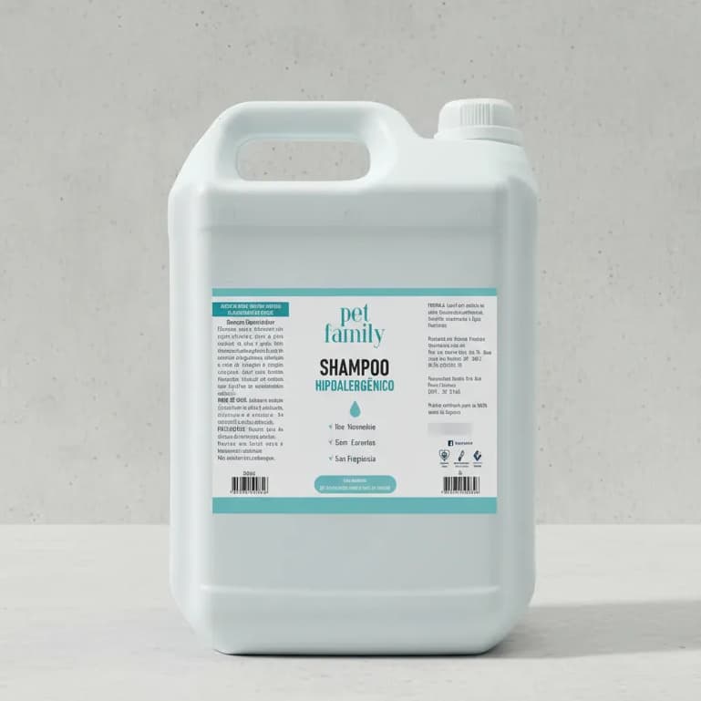 Shampoo Pet Hipoalergênico  Sem Corantes 5L Pet Family