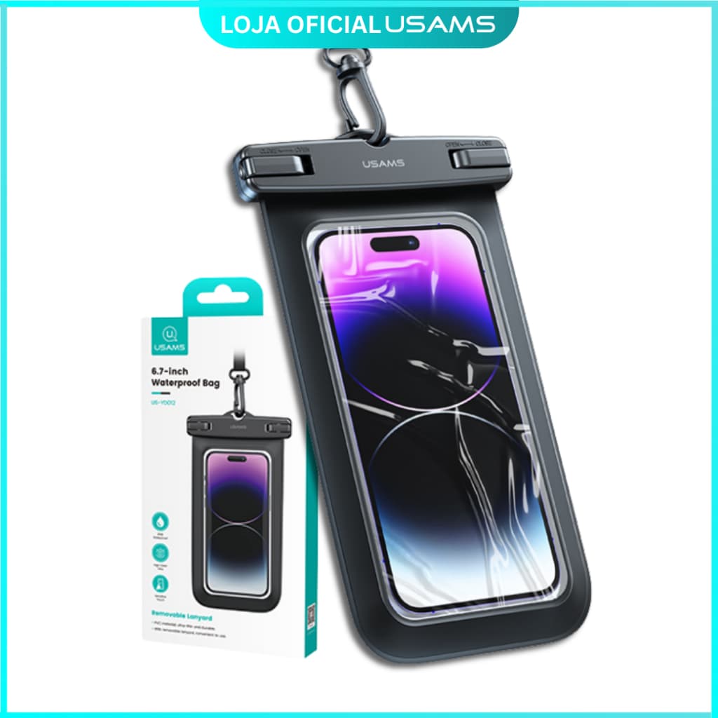 Capinha Aquática USAMS IP68 – Proteção  e contra Água para Iphone