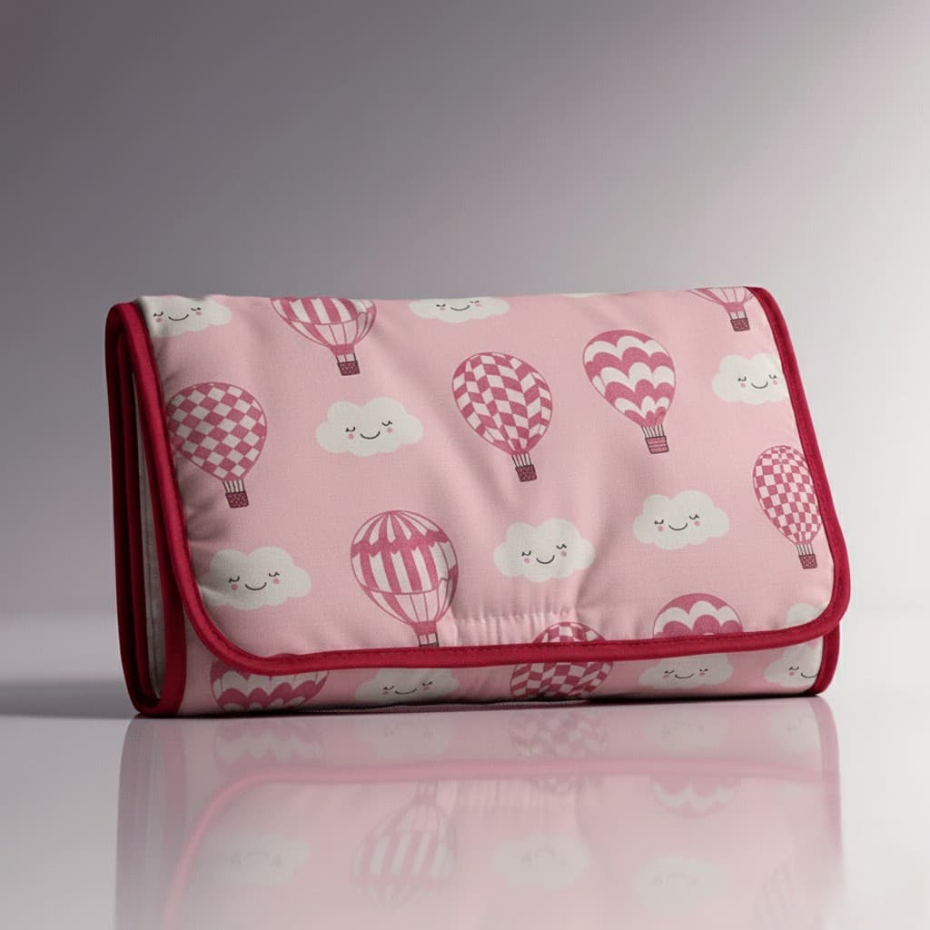 Trocador de Fralda Portátil Bebê Bebe Impermeável Dobrável 100% Algodão Acolchoado Bolsa com Bolso