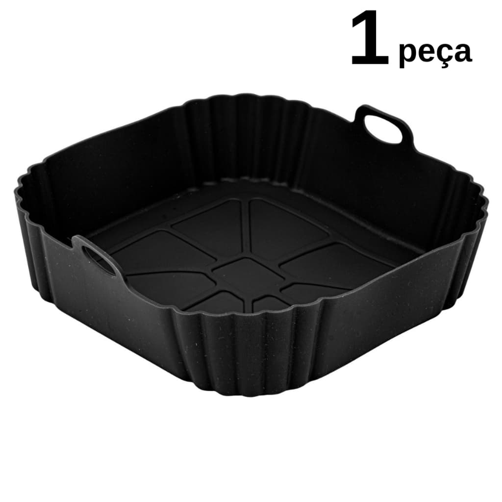 Forma de Silicone Reutilizável Quadrada 21cm Antiaderente Ideal para Air Fryer Uny Home