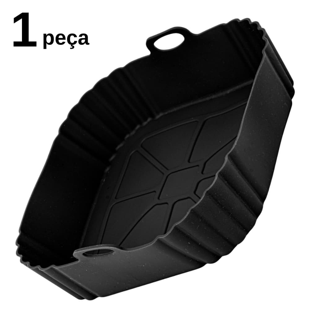 Forma Quadrada 21cm de Silicone Antiaderente Reutilizável Ideal para Air Fryer Uny Home