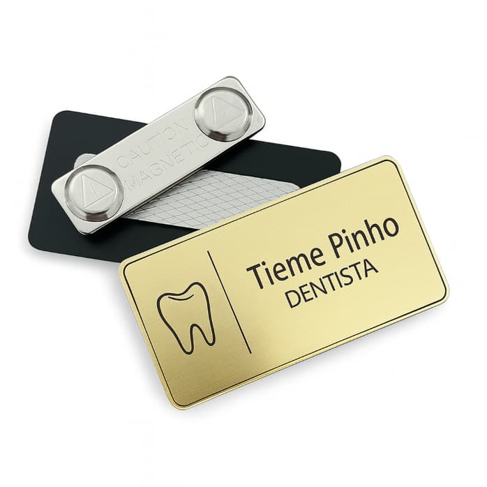 Botton Broche Crachá Magnético Personalizado em ABS escovado