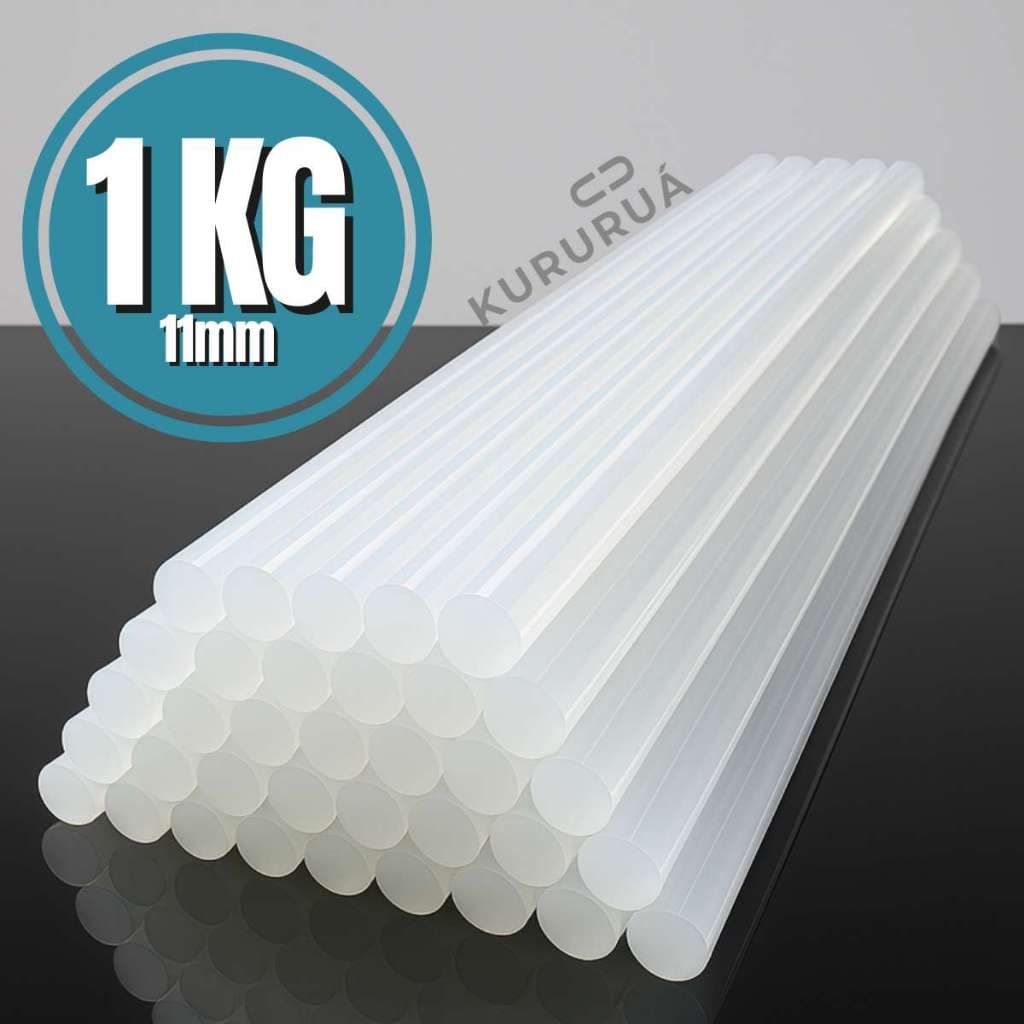 Bastão Cola Quente 1KG, Meio Quilo e 10 unidade I Profissional 30cm Fina 7mm ou Grossa 11mm Alta Fixação Artesanato EVA