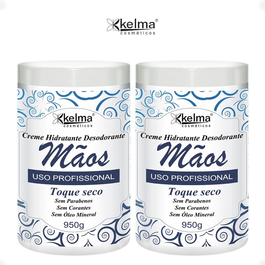 Kit 2 Cremes Hidratantes para as Mãos 950g – Kelma