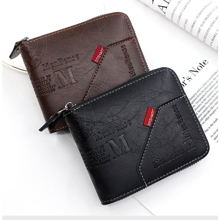 Carteira 3 em 1 Masculina Couro Sintético Porta Cartões, Notas, Moedas 8495