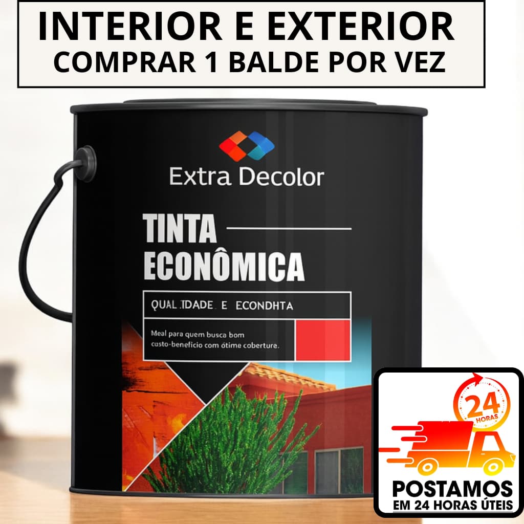Tinta acrilica EXTERNA E INTERNA 18KG Super Cobertura economica rendimento total sem cheiro