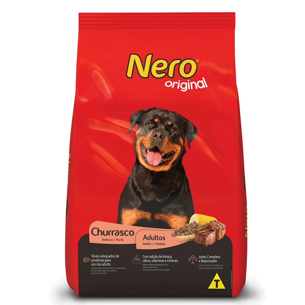 Ração Nero Original Churrasco Cães Adultos 20Kg